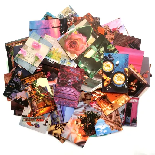 50Pcs Vintage Scrapbooking Stickers Supplies Kit, Aesthetics Scenery Traveler Decor Literary Landscape Nature Stickers