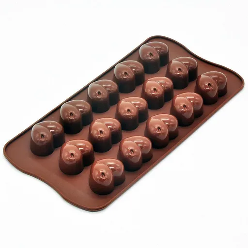 Mini Heart Candy Molds Silicone Tray Mold for Valentine's Day or Bridal Shower Chocolate, Wine Gummy, Crayon, Brownie, Cookie