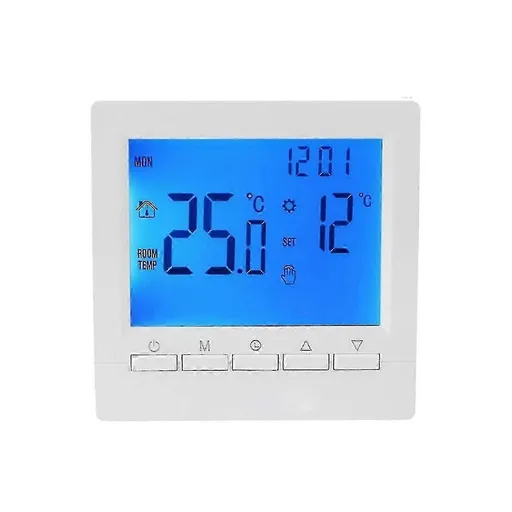 Backlight LCD Thermostat Wall Heating Temperature Controller Blue Light Display