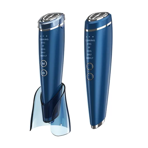 6-in-1 Beauty Device with Hot & Cold Therapy, Red/Blue Light, 3 Intensity Levels & Magnetic Dock. Deep cleansing & firming for daily skincare../Starry blue