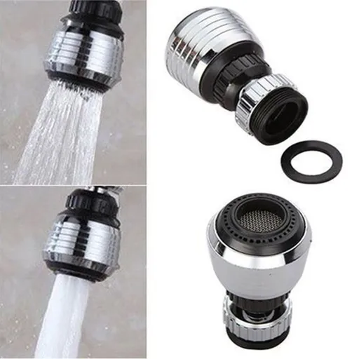2PCS 360 Degree Swivel Faucet Aerator Deluxe Water Saving Faucet Sprayer Water Saving Bubbler Pressurized Faucet Filter Kitchen