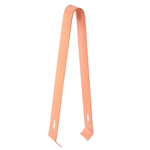 Cocktail Tong Thickened Rhombus Stainless Steel Food Ice Sugar Cube Tong for Bar Copper Plating