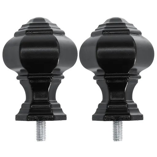 2pcs Curtain Rod Decorative Ends, Swivel End Caps for Windows
