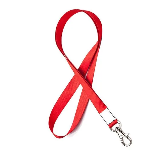 Neck Strap with Clip for ID Badge Name Tag Card Holder Lanyard - Red