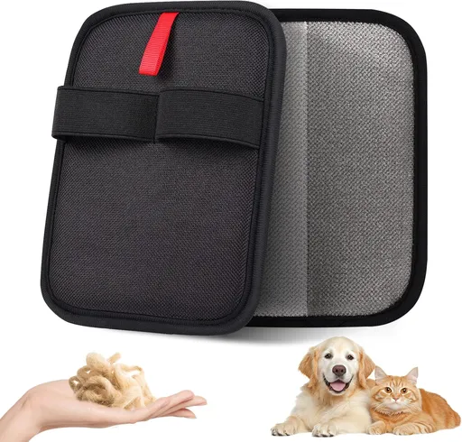 Pet Hair Remover, Electrostatic Pet Hair Removal Gloves, Reusable Cat & Dog Hair Remover for Couch, Furniture, Carpet, Curtain, Upgraded Animal Fur Removal Tool, Cat Grooming Gloves-1 PCS