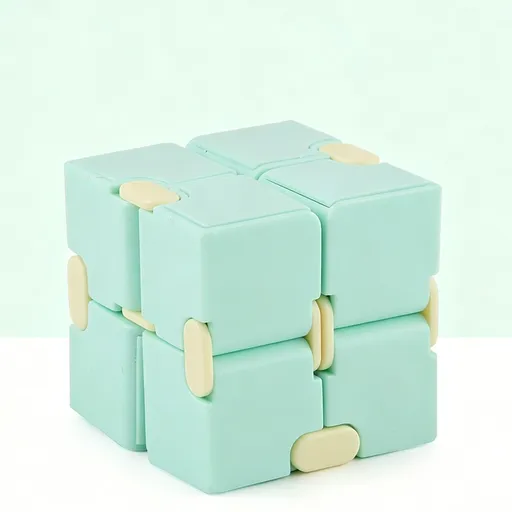 2pk Pastel Green Macaron Infinity Fidget Cube