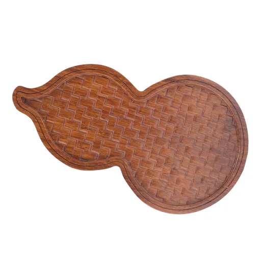 Gourd Shape Tea Tray Small Tea Table Serving Tray Multifunctional Use for Home Office 11.81x6.93in