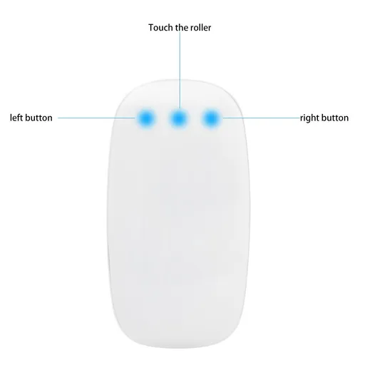 Apple Magic Mouse: Wireless, Bluetooth, Rechargeable. Multi-Touch Surface Thin Magic Mouse Slim Rechargeable Wireless- White