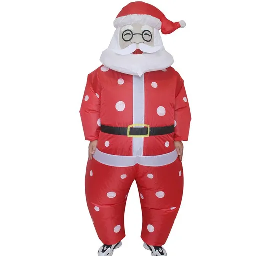 Santa Claus Cartoon Costumes Air Model Inflatable Costume Funny Dress Up Props Christmas Party Clothes Adult One Size