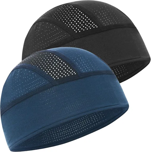 Skull Caps Cooling Helmet Liner,Lightweight Mesh Sweat Wicking Hard Hat Liner Cycling Motorcycle Cap for Men Women