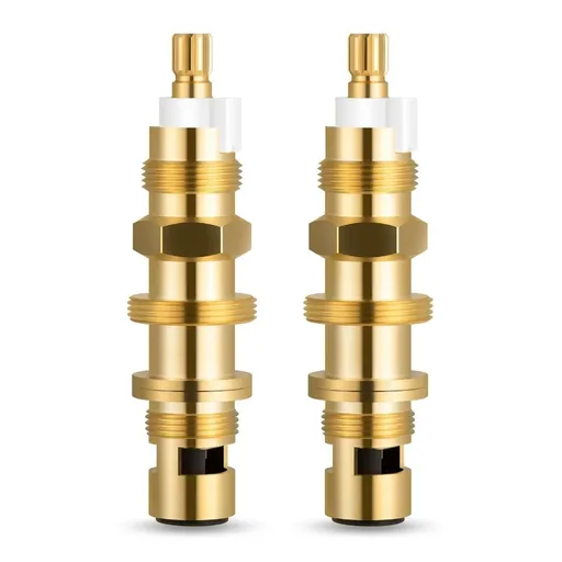 Ceramic Shower Stem Replacement 2 Piece Brass Body 4.5 Inch Set for Shower Repair and Bathroom Tub Faucet Service Work f