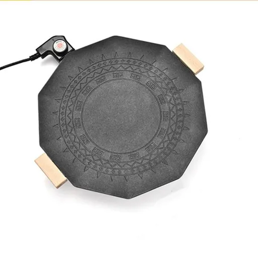 Dodecagon Electric Grill Pan Portable Outdoor Non-Stick Barbecue Cookware For Camping Picnic Smokeless Aluminum Alloy Skillet