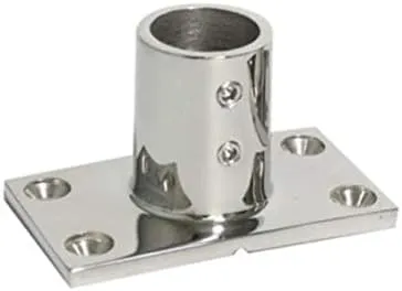 7/8" 90 Degree Stainless Steel Boat Rectangular Base Handrail Fittings
