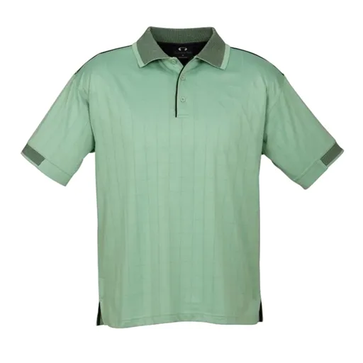 Mens Noosa Self Check Polo Shirt High Quality Breathable Top Casual - Mint/Navy - S
