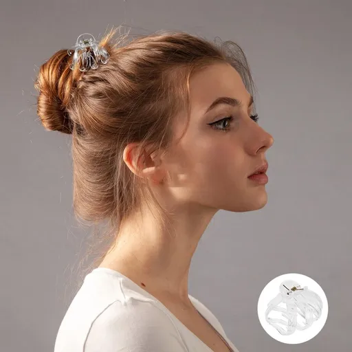 Hair Clip Transparent Plastic for Stylish Updos and Strong Grip 15Pcs