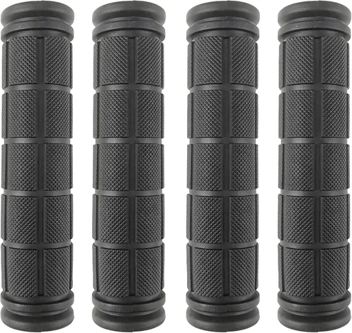2 Pairs Bicycle Handle Bar Grips Mushroom for BMX/Road Mountain Bikes Black