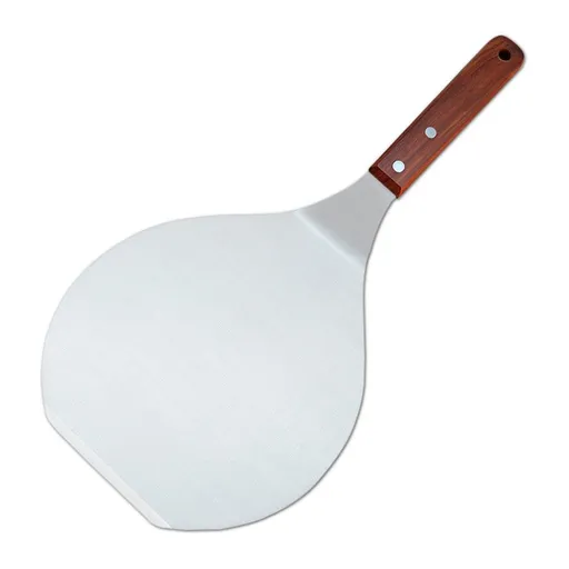 Food transfer shovel stainless steel circular pizza transfer shovel wooden handle large pizza shovel cake safe transfer shovel