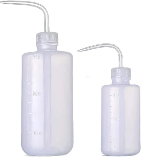 Squeeze Bottle Plant Watering Can Eye Wash Bottle Squeeze Irrigation Plastic Small Watering Can for Indoor Plants Tattoo (2pcs, 250ml and 500ml)