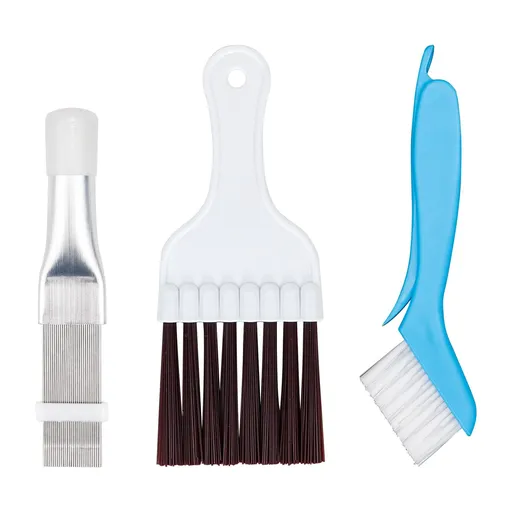 3 Pcs Air Conditioner Condenser Fin Cleaning Brush, includes Stainless Steel Straighten Coil Comb Brush, Refrigerator Coil