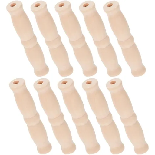 10pcs Wooden Bucket Handle 9cm Heavy Duty Replacement Grip - Carrying Handle for Pails and Containers