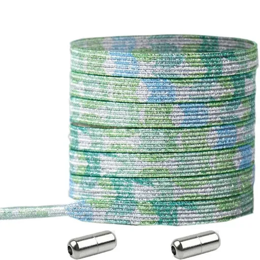 No Tie Locked Elastic Shoelace Shoe Lace Lazy Laces Sneakers Sports - NO.7 Bamboo Green