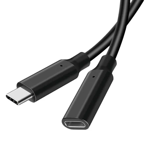 Extension Cable for Charger Controller Charging, USB Type Female to Male Cord for Charger, and More Black (1m)