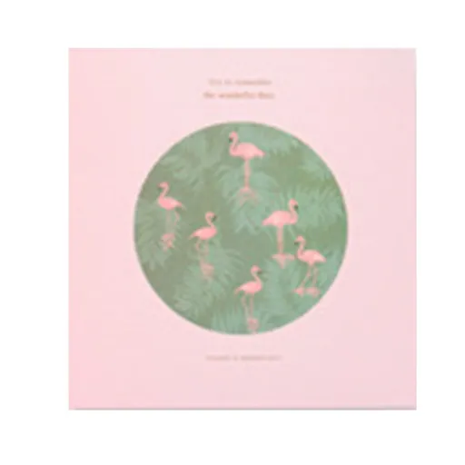 Self Adhesive Photo Album Binder Writable Inner Page Commemoration Pink Bird
