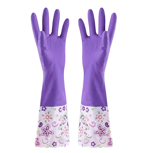 Rubber Gloves, Cleaning Gloves, Dishwashing Gloves, Kitchen Gloves for Washing Dishes, Household Reusable Gloves for Cleaning, Dishwasher Safe Flower Print Dish Gloves Medium Pink On Clearance M Red