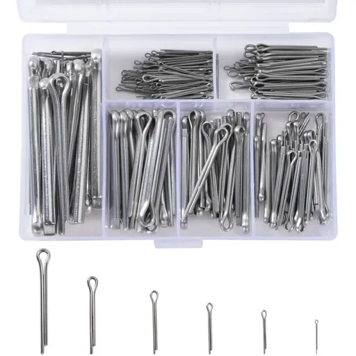 230 pcs Stainless Steel Cotter Pins M1 M2.5 M3 M4 M5 Retaining Pin Assortment Kit With Storage Box