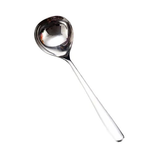 1 Piece Stainless Steel Soup Ladle, Small Serving Spoon for Gravy Soups Sauces and Kitchen Cooking, Silver, 8 in