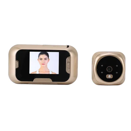 Peephole Camera Automatic Photo Taking 120° Viewing Angle Infrared Night Vision Waterproof Visual Peephole Doorbell for Apartment