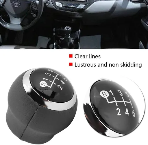 6 Speed Gear Stick Knob Ball Gear Shift Level Knob Head Black Manual Replacement for RAV4 2007-2013 Perfect Compatibility