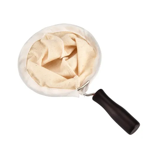 2 pack Coffee Filter Handmade Reusable Cafe Flannel Cloth Filter Bag Coffee Sock with Wooden Handle(small)