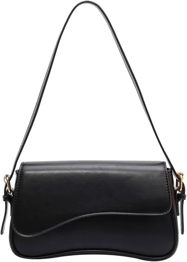 Women's Crescent Shoulder Bags Retro Y2k 90s Hobo Handbags Top Handle Faux Leather Underarm Bag Fashion Clutch Purses