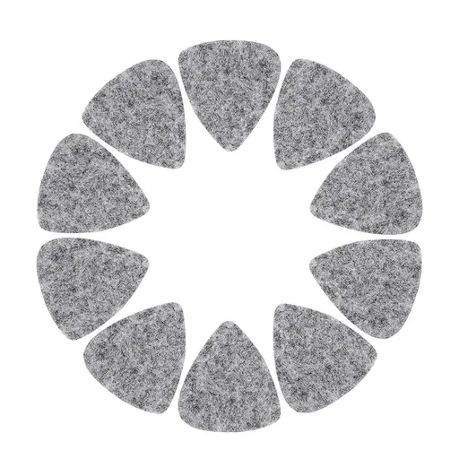 10Pcs High Quality Wool Felt Picks Plectrums 3mm for Guitar Ukulele(Grey)