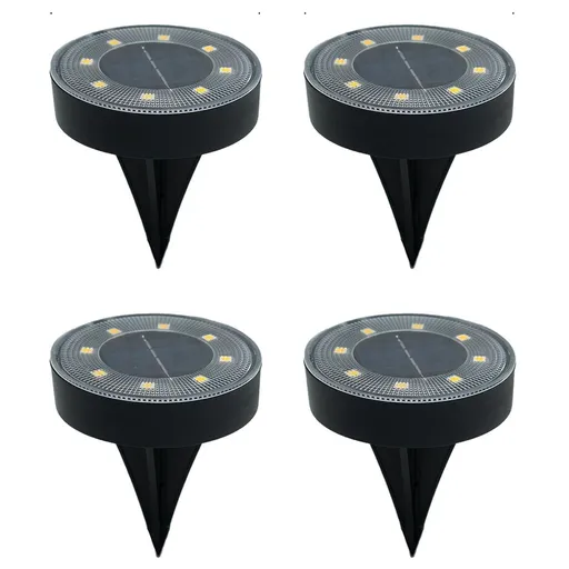Solar Ground Lights Garden Lights Outdoor Lights Waterproof Lights LED Lights - White - Size 4 Pack