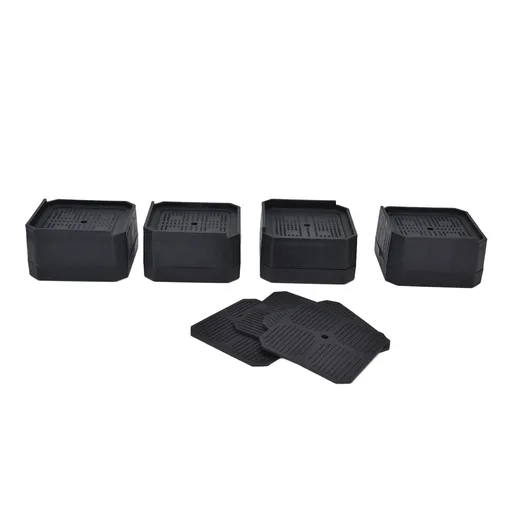 4Set Chair Leg Floor Protectors Square Rubber Non Slip Furniture Leg Pads for Home Bedroom