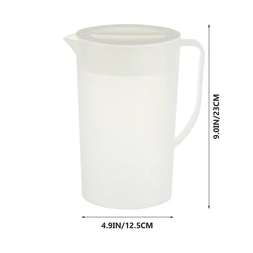 Clear Plastic Kettle Water Jug with Large Capacity, Leak-Proof Sealed Design, White, Durable and Portable