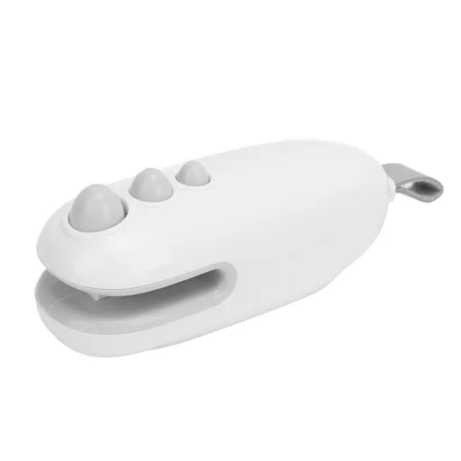 Small Bag Sealer Multipurpose Dual Use Magnet Design Portable Bag Resealer Machine for Chip Bags Plastic Bags Food Storage White