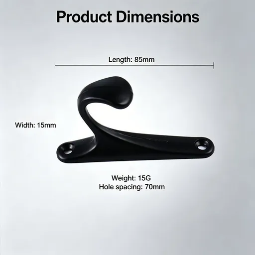 10 Pcs M1-1 Clothes Hook Black