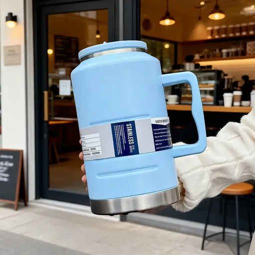Giant Vacuum Flask 67.63oz, 304 Inner 12-24H Long-Lasting Heat & Cold Retention, Leak-Proof Portable, Must-Have for Commuting & Outdoor!(blue)