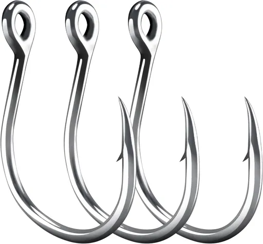 Fishing Circle Hooks 5X Strong Catfish Octopus Livebait Hooks, High Carbon Steel Welded Hook Jigging Replacement for Freshwater Saltwater Trolling Tackle Tuna, Marlin, Wahoo #4/0 - 10 Pack