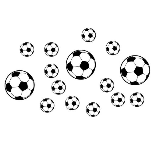 Wall Soccer Stickers, waterproof vinyl football decor for bedroom doors windows and kids rooms, ball and bottle design for sports fans
