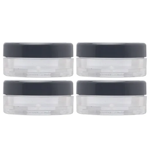 4pcs Small Loose Powder Container Plastic for Travel Friendly Makeup Enthusiasts