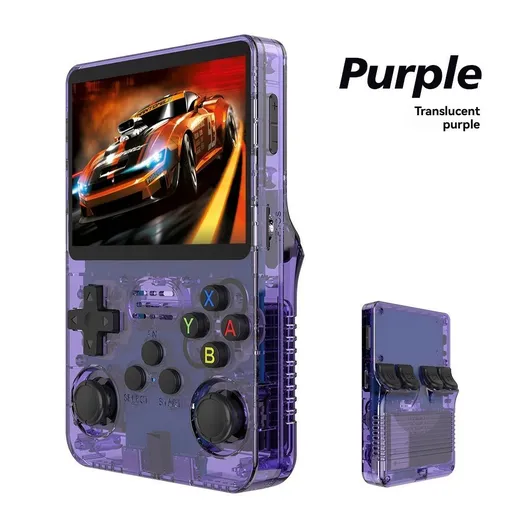 handheld game console, 3.5-inch HD screen, GTA, retro classic games, portable arcade, PSP-style, retro gaming, portable gaming, nostalgic console, Australia - Purple - Size 128G