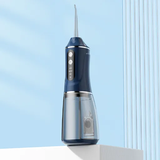 Portable Electric Oral Irrigator with 4 Nozzles 3 Pressure Modes - Blue
