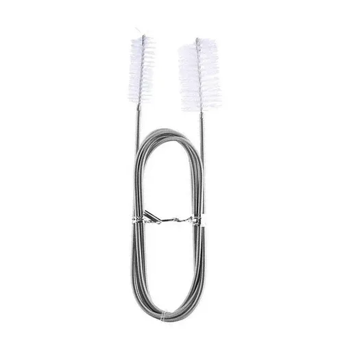 Spring Brush Aquarium U Shaped Pipe Cleaner Brush for Hole Cleaning Fish Tank - White