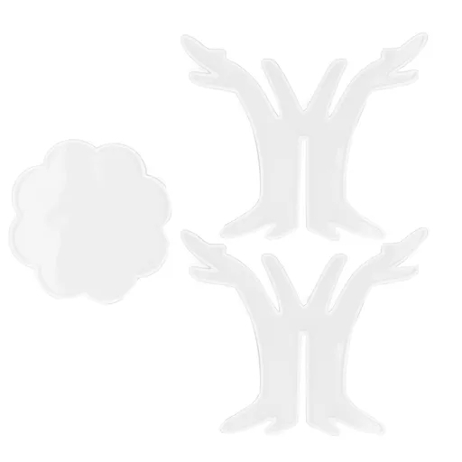3Pcs DIY Flower Pot Shelf Mold Easy Demoulding Soft Good Toughness Irregular Branches Flower Pot Shelf Mold for DIYBranch 60‑730