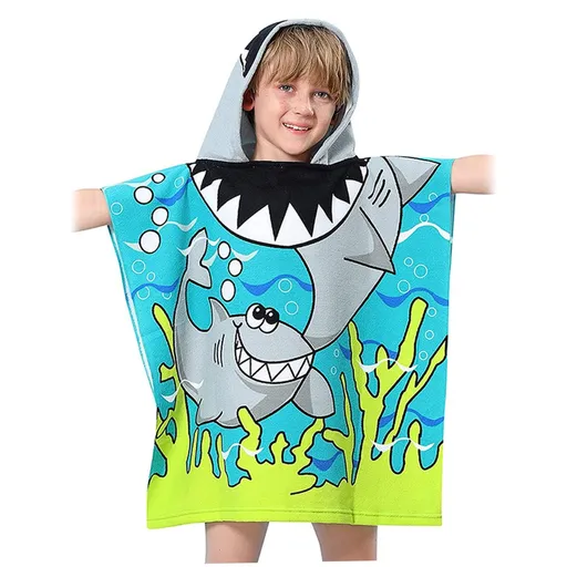 Beach Bath Poncho Towels,Kids Poncho Towel Swimming Towel Microfibre Ultra Soft and Extra Large Bathrobe for Girls Boys Children
