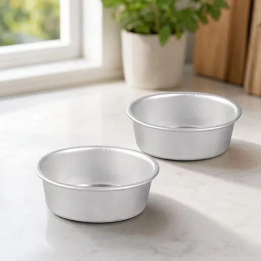 2Pcs Oval Cheesecake Pans Silver Aluminum Alloy Baking Supplies for Beginners Home Use